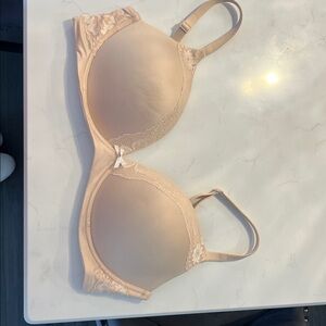 Victoria Secret Lace Trim Beige Bra